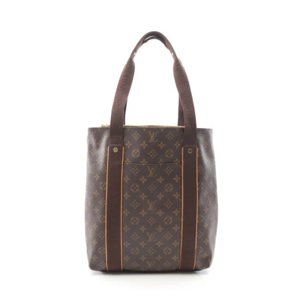 Louis Vuitton Cabas Bobour Tote Bag Canvas Leather Monogram Brown
